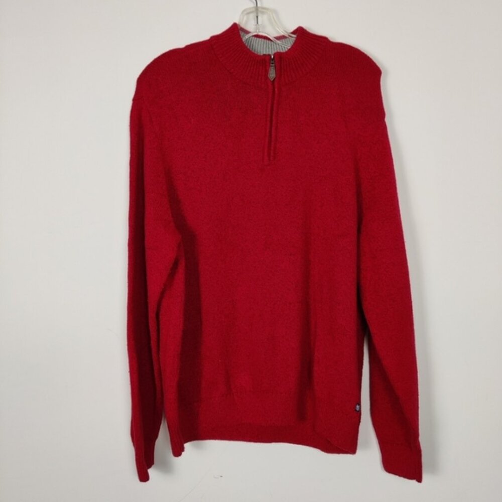 Chaps Men's Pullover Sweater in Heathered Red Size XXL Cotton